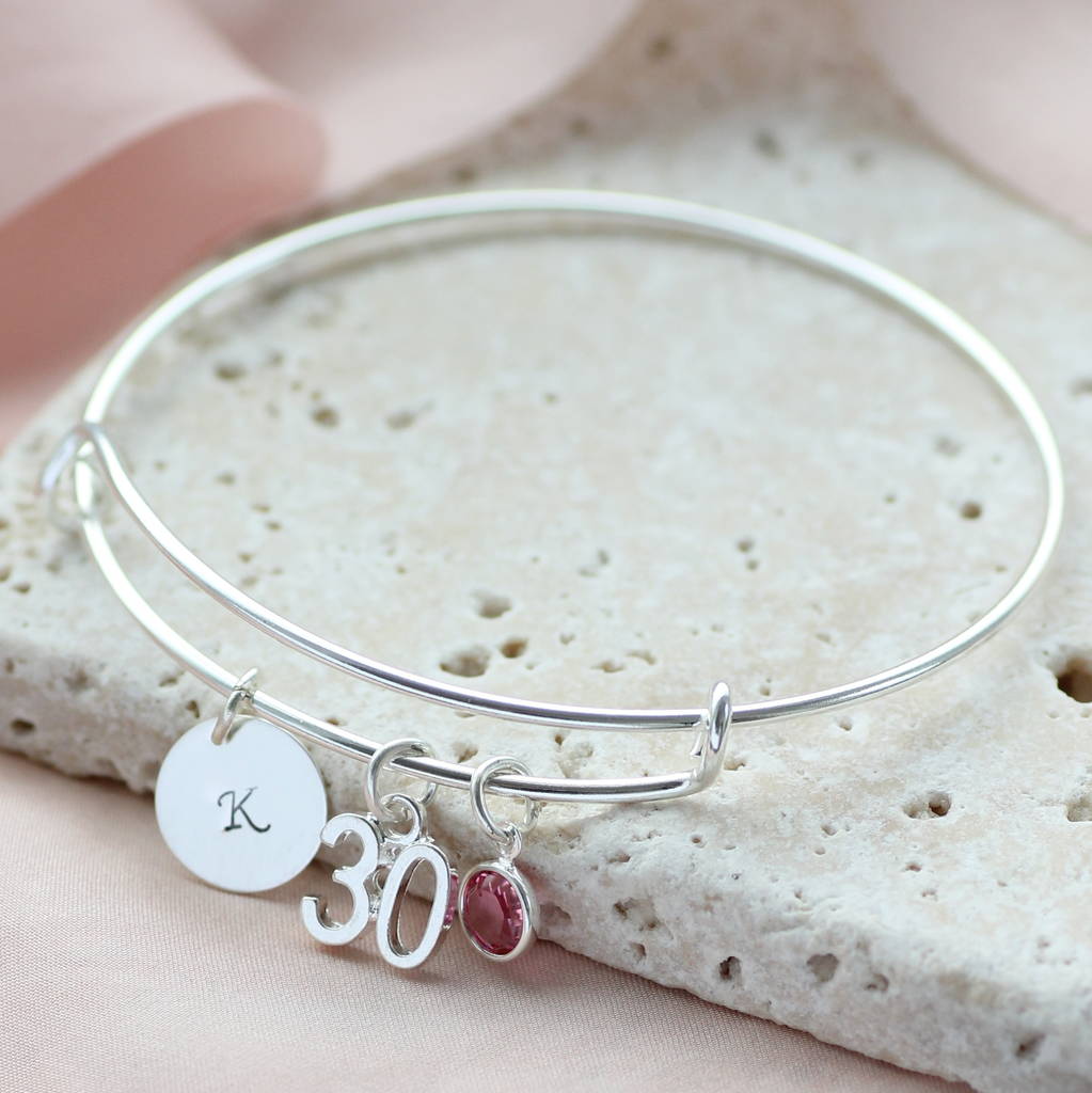 Joy by Corrine Smith Special Birthday Birthstone Bangle Silber 70
