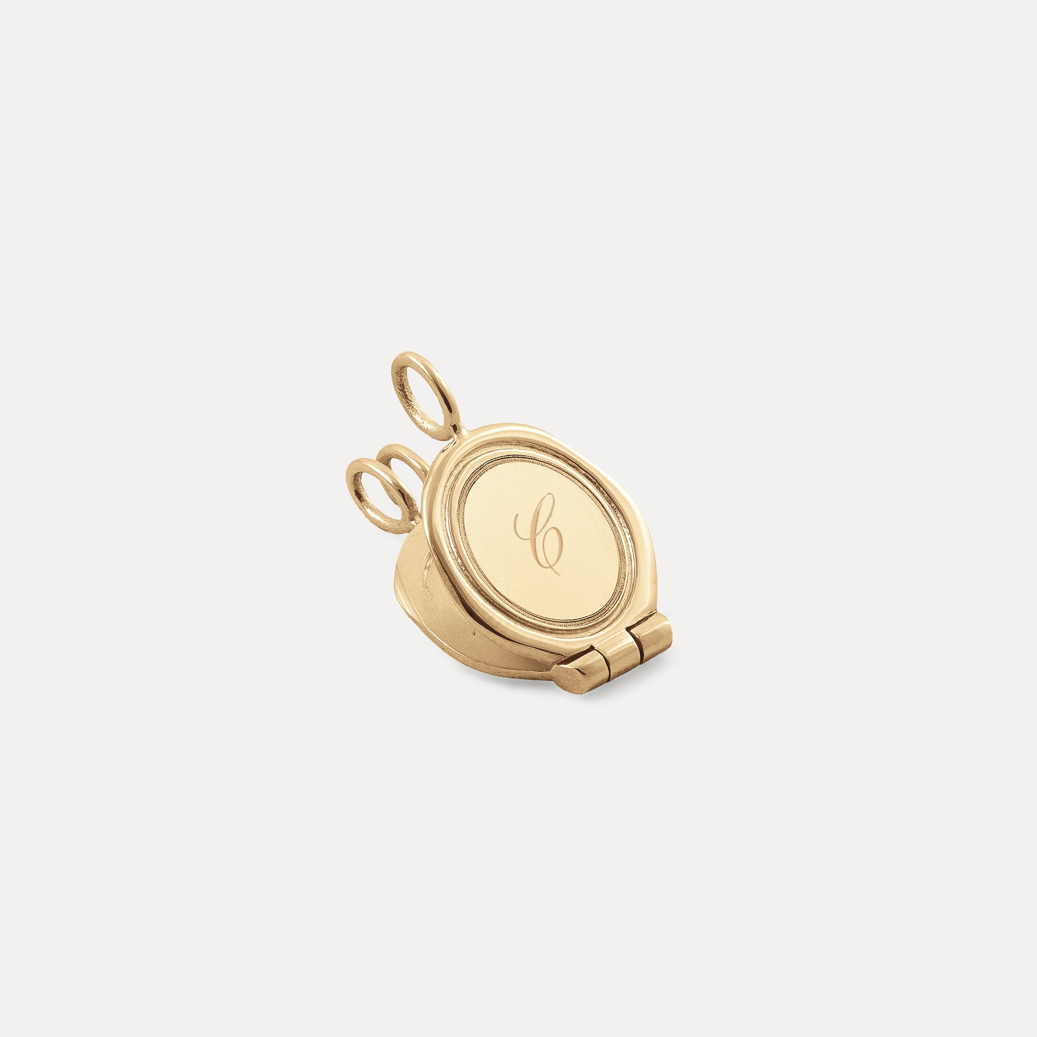 Stilnest Pendants Seal Medaillon Anhänger 585 Gold gravierbar