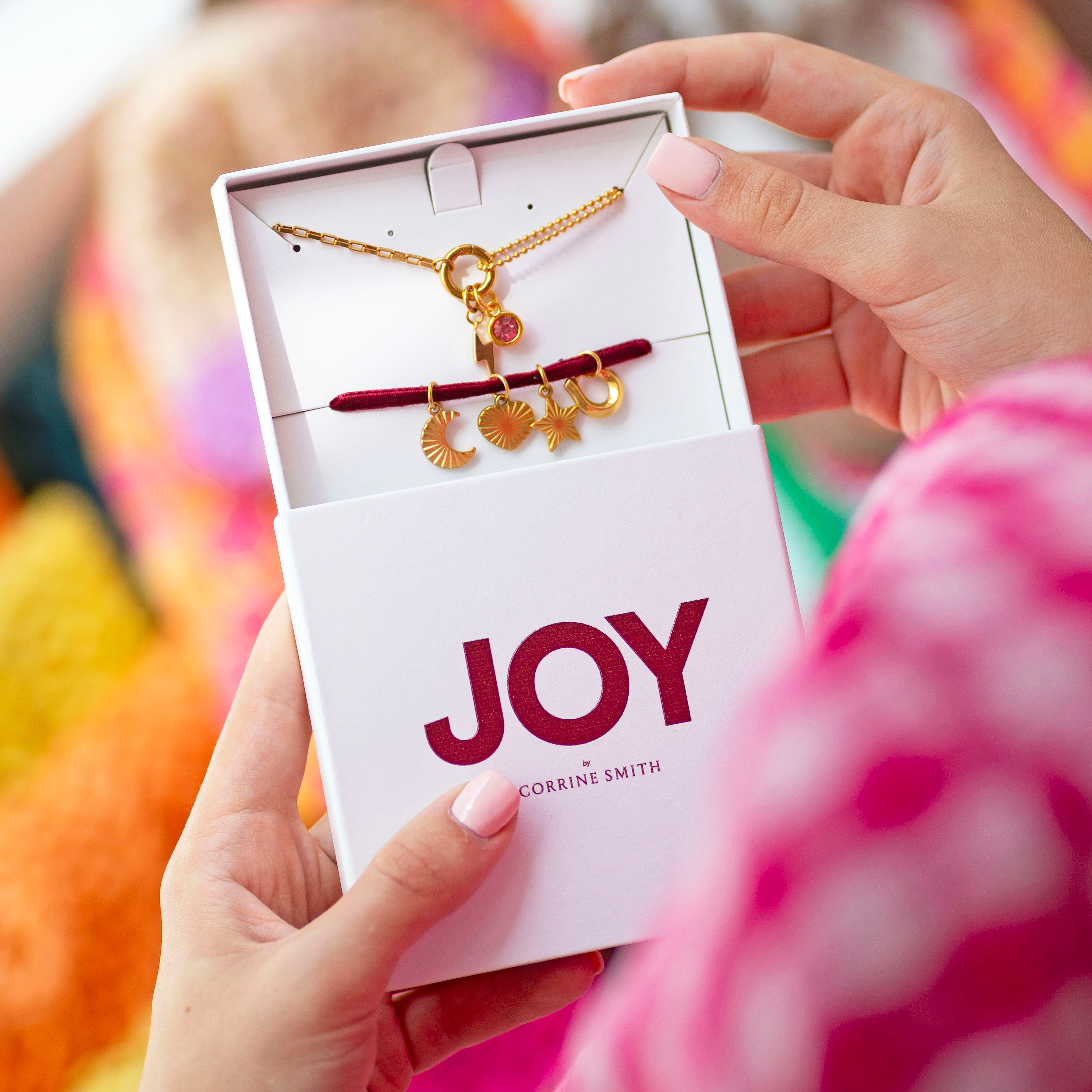 Joy by Corrine Smith Week of Charms Halskette Gold 7 Charms