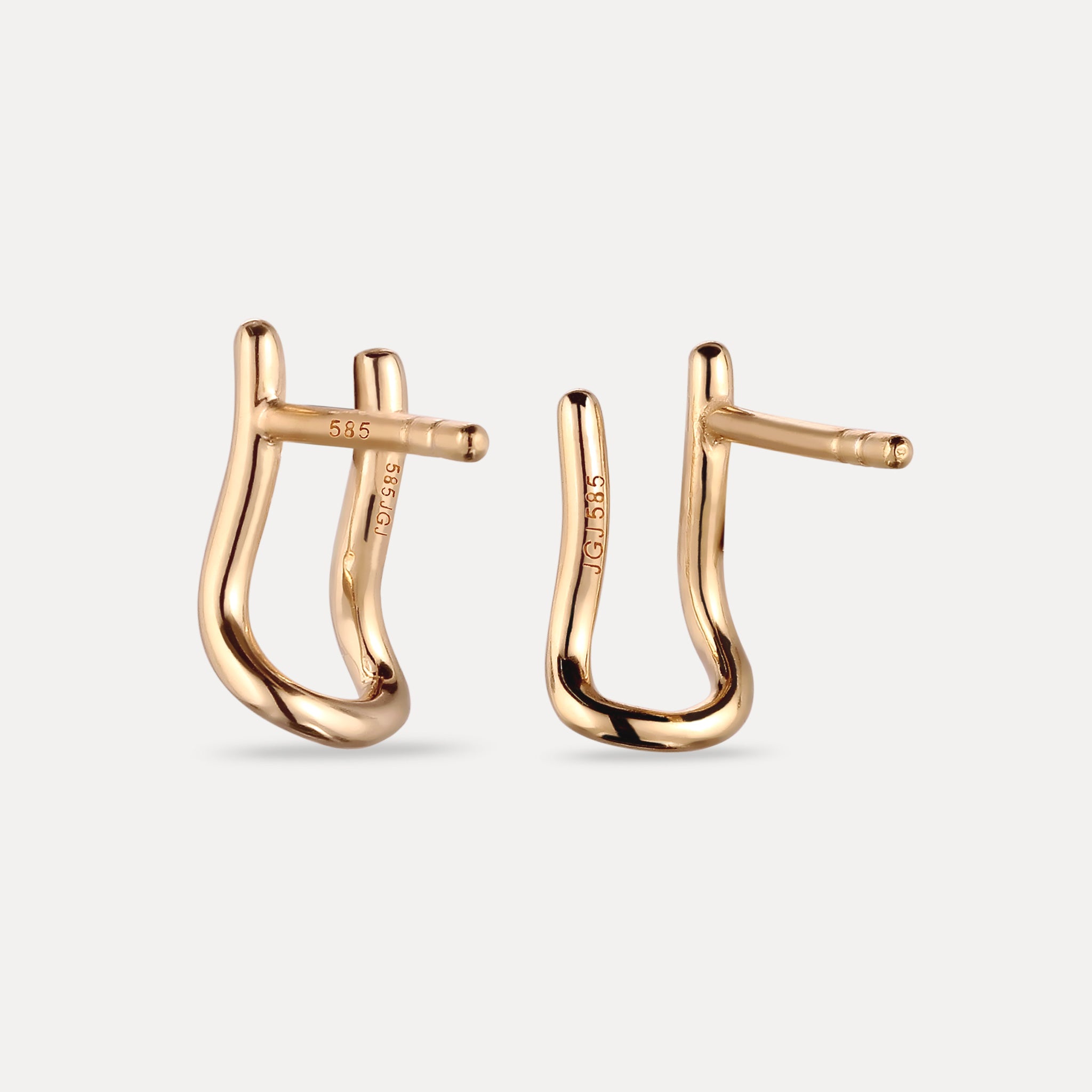 Stilnest Charm Hänger Ohrstecker 585 Gold modular Massivgold