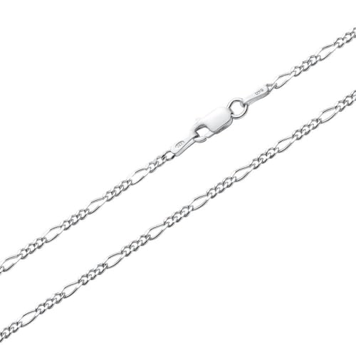 JEWLIX Figaroketten FK0020 Kette Silber 2mm 50cm mit Etui