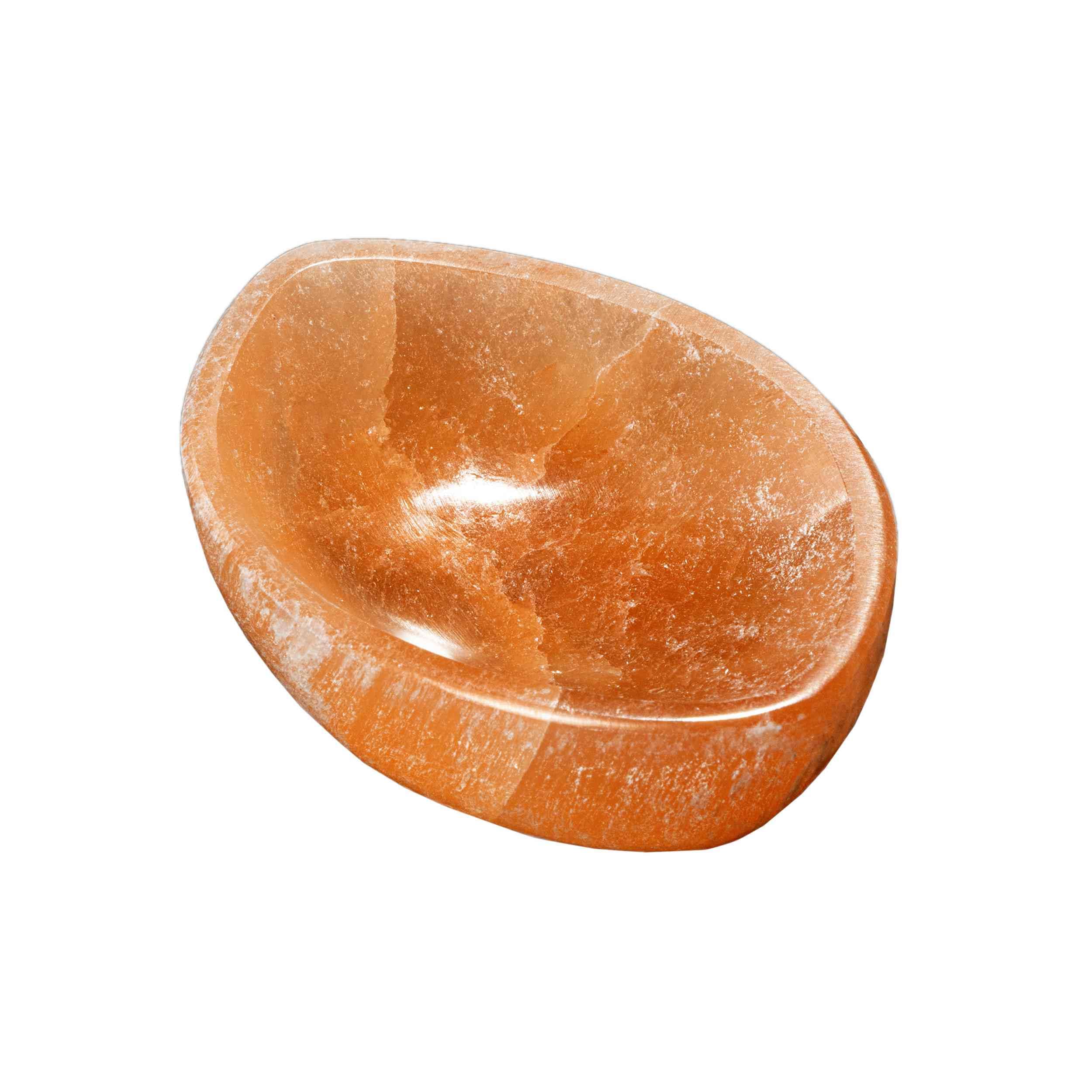 NKlaus Healing Crystals Selenit Schale Orange 10,5cm