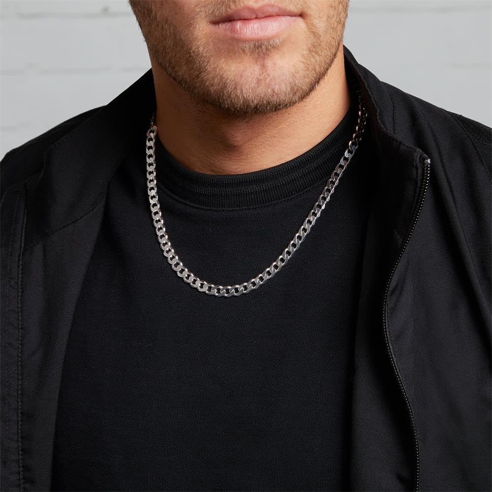 JEWLIX Panzerketten Herren Silber 925 7 mm 75 cm Kette