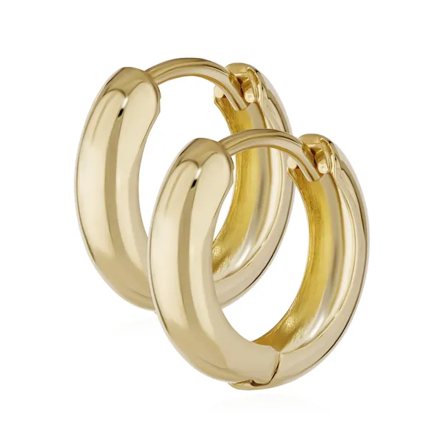 NKlaus JEWELLERY Klappcreolen 585 Gelbgold 12,2 mm Paar
