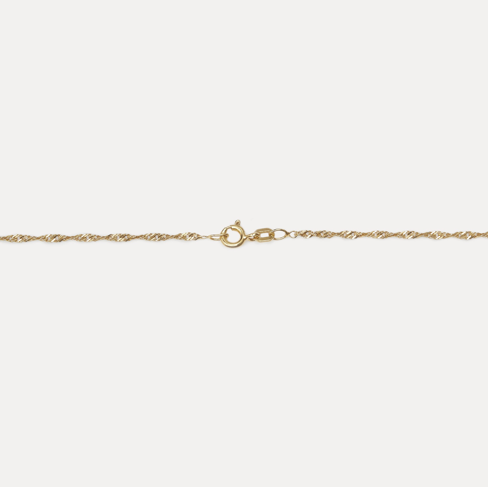 Stilnest Singapore Halskette 585 Gold 14k Massivgold 45cm