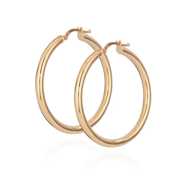NKlaus JEWELLERY 26mm Creolen Gold 585 Gelbgold 2,9mm
