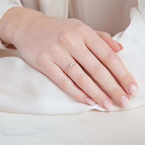 JEWLIX Ring Sterlingsilber rosévergoldet Größe 52 Zirkonia