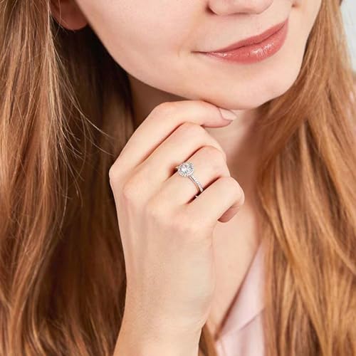 JEWLIX Haloring 925 Silber Zirkonia Ring 50mm