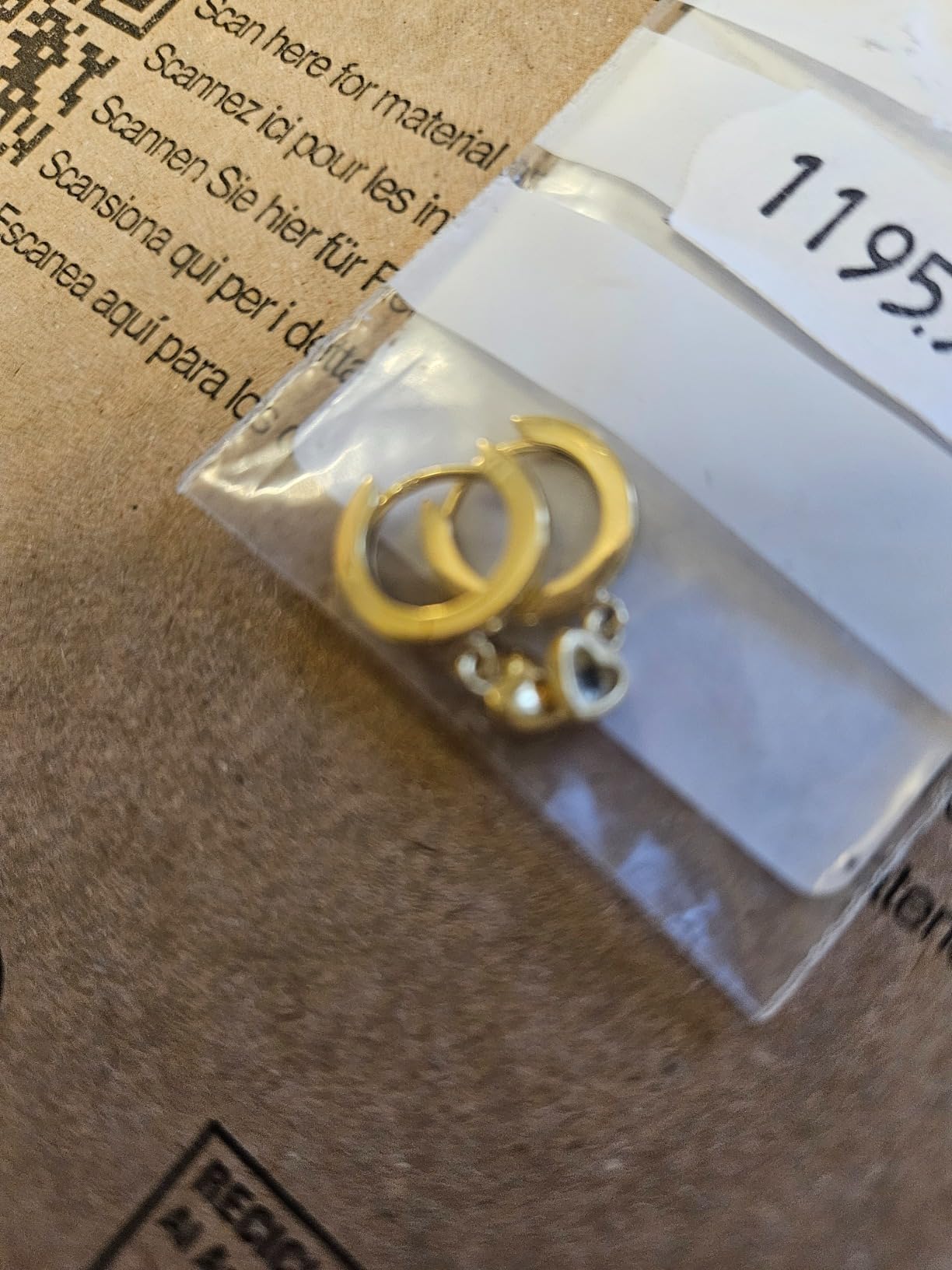 NKlaus JEWELLERY Herz-Klappcreolen 925 Silber 11mm Damen