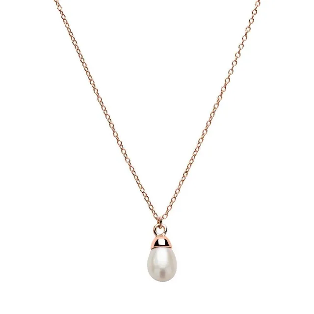 JEWLIX Ketten mit Anhänger Perlenkette 925er Silber rosé Damen