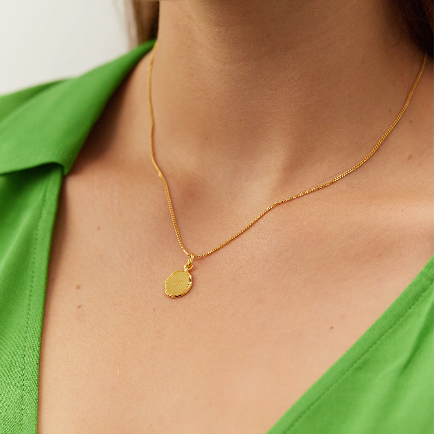 Stilnest Seal Anhänger 585 Gold Massivgold Retro