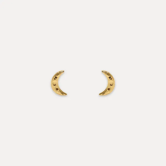 Stilnest Lunar Eclipse Ohrstecker 24k Gold Vermeil