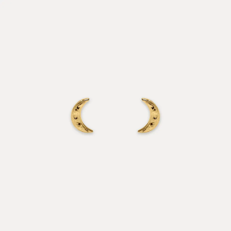 Stilnest Lunar Eclipse Ohrstecker 24k Gold Vermeil