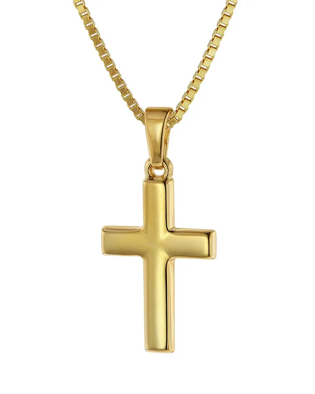 trendor Halsketten Kreuz Gold 333 18mm Kette 40cm Kinder