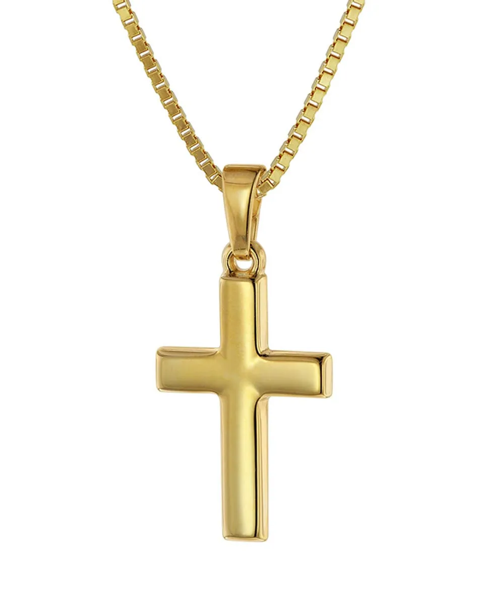 trendor Halsketten Kreuz Gold 333 18mm Kette 40cm Kinder