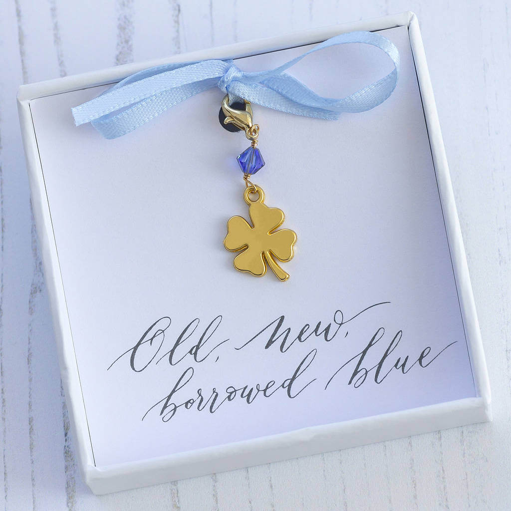 Joy by Corrine Smith Something Blue Kleeblatt Anhänger Gold