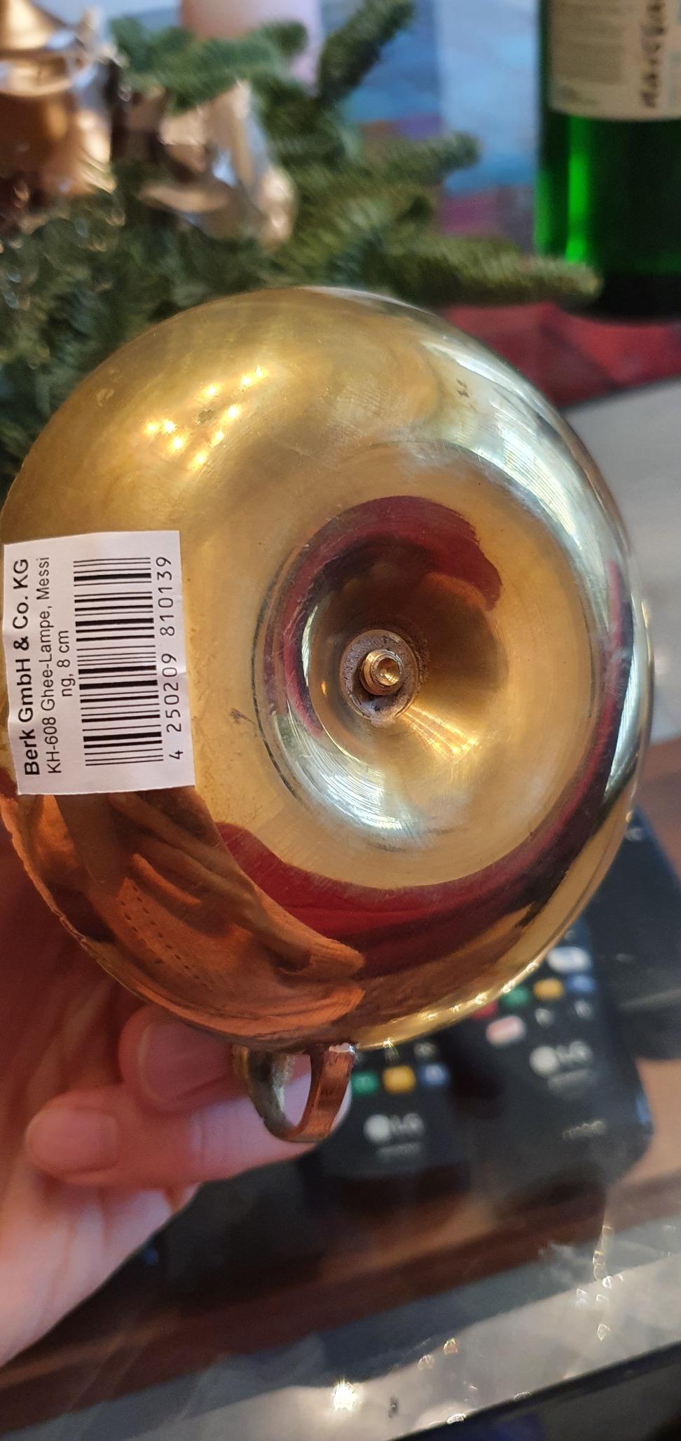 NKlaus Candle Holder Öllampe Messing Gold groß