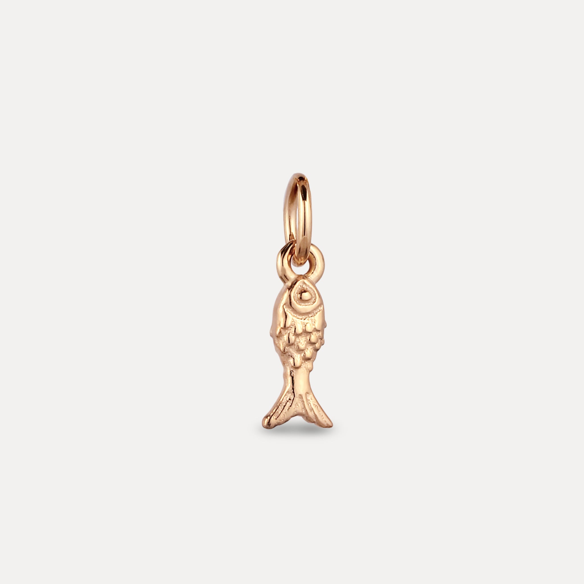 Stilnest Tiny Fish Anhänger 585 Gold Massivgold Talisman
