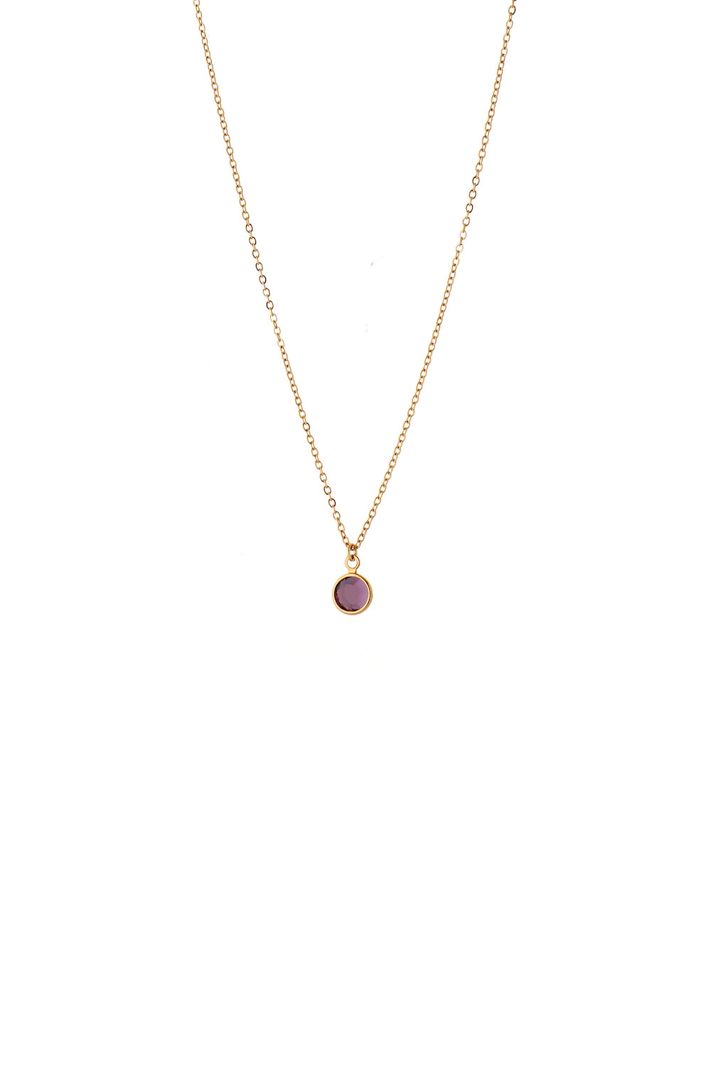 Joy by Corrine Smith Februar Amethyst Halskette Gold 0,6cm