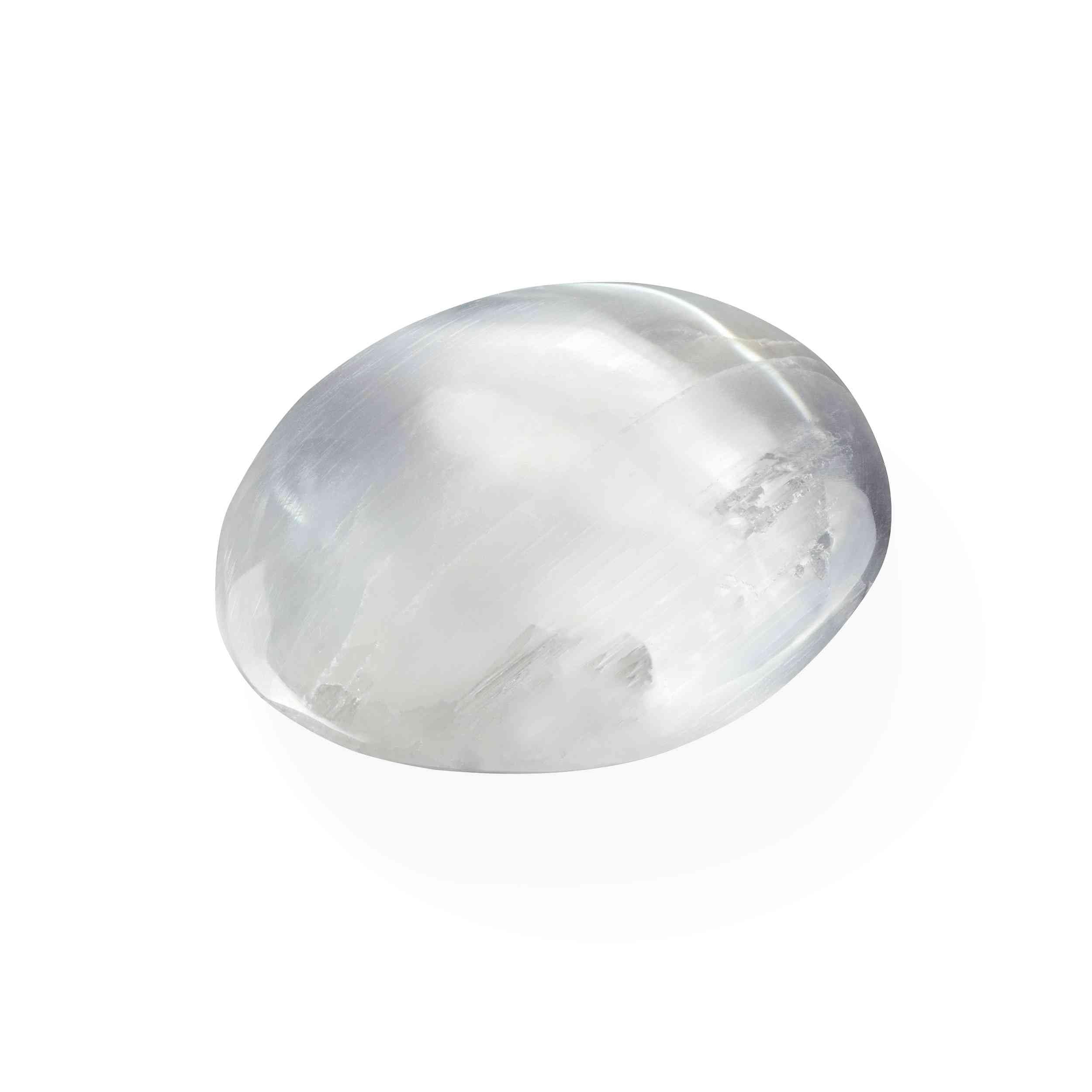 NKlaus Healing Crystals Selenit-Handschmeichler 9-10 cm 257g