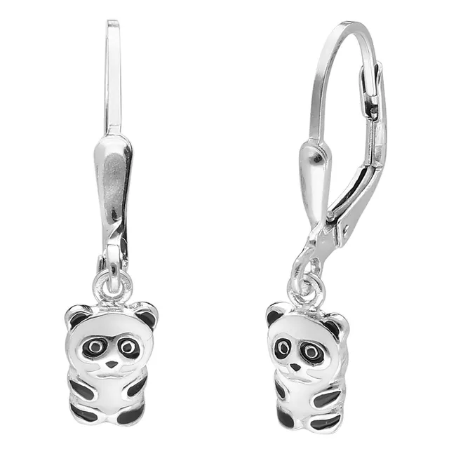 trendor 41596 Panda Ohrringe Silber 925 Mädchen Kinder