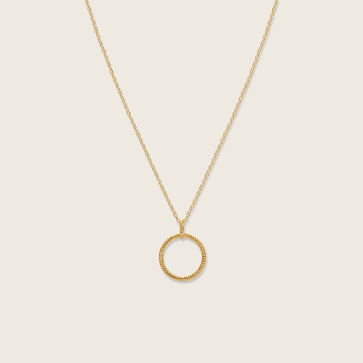 Stilnest Snake Tail Circle Halskette 24k Gold Vermeil 45cm zierlich