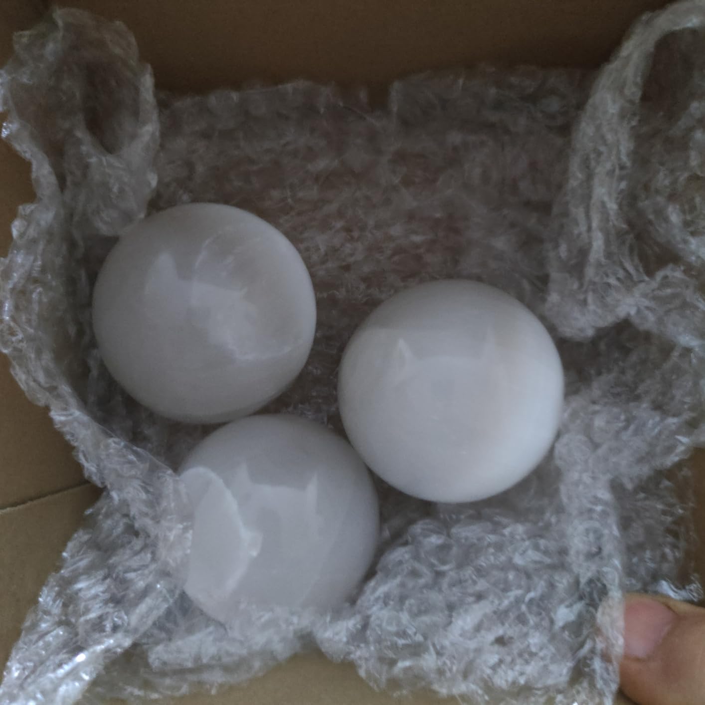 NKlaus Healing Crystals Selenit Kugel 5-6 cm Heilstein 1 Stück