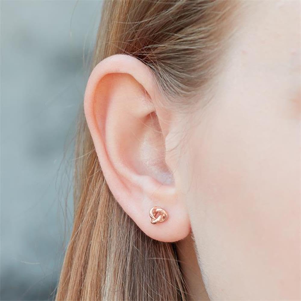 JEWLIX Ohrstecker Knoten 925er Silber Ohrstecker rosévergoldet Damen