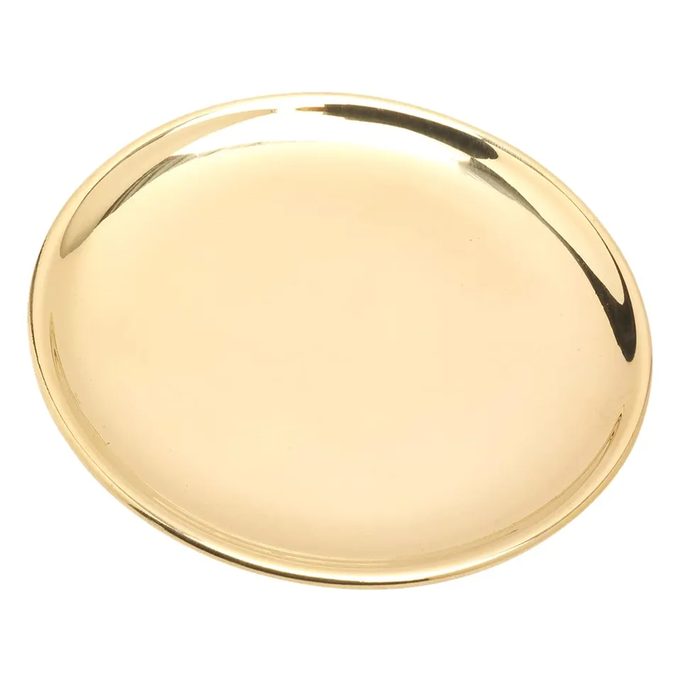 NKlaus CANDLE HOLDER Kerzenteller Messing Gold Ø 12 cm