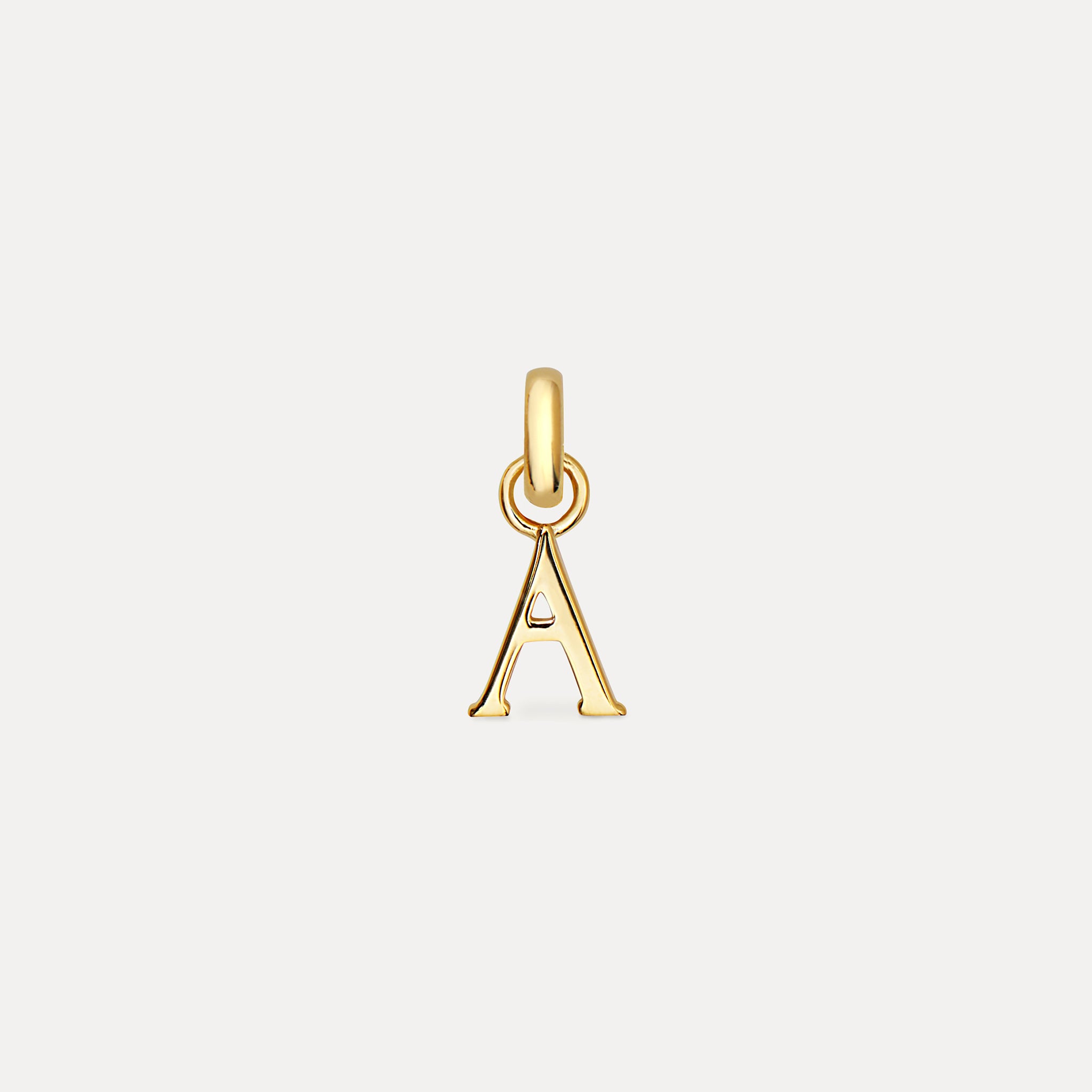 Stilnest Mini Initial Kette Buchstabe Gold Vermeil 45cm