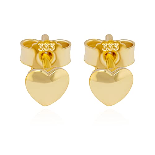 NKlaus Herz Ohrstecker 333 Gelbgold 5x5mm