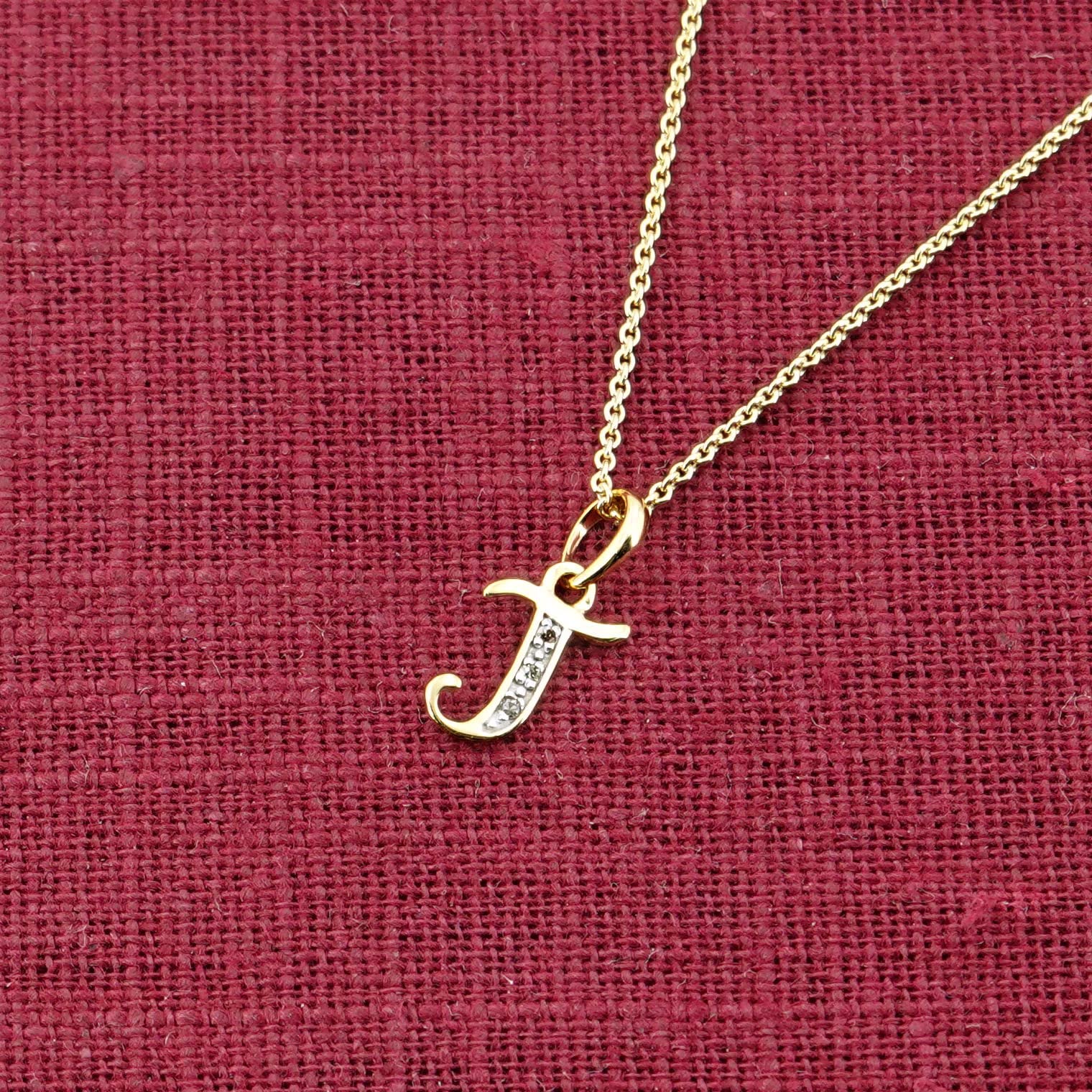 trendor Buchstaben-Anhänger J Gold 333 Kette 42cm