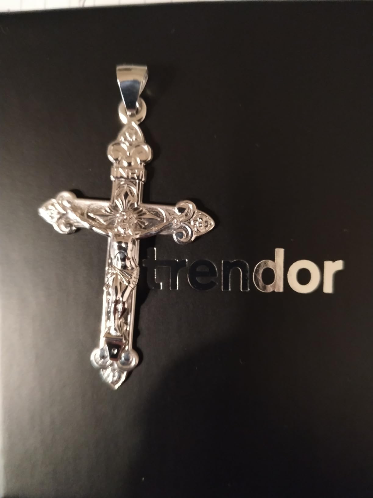 trendor Kreuz-Anhänger 925 Silber 40mm 35788