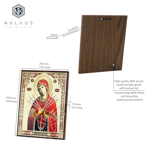 NKlaus Religious Icons Ikone Mäßigung Holz 20x24cm