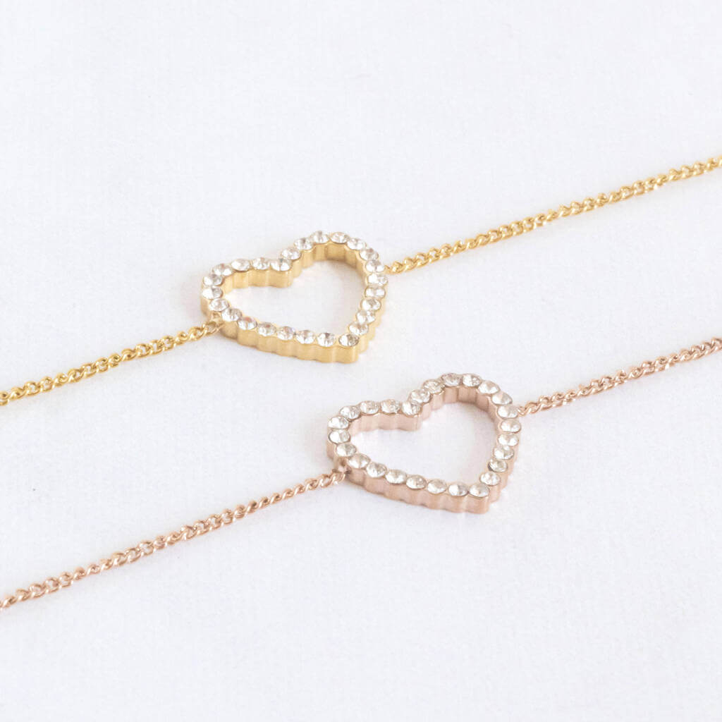 Joy by Corrine Smith Crystal Heart Armband Gold Zirkonia-Herz