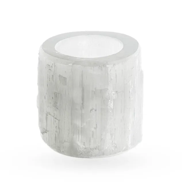 NKlaus Selenit Teelichthalter Heilstein 6x6 cm 1 Stück