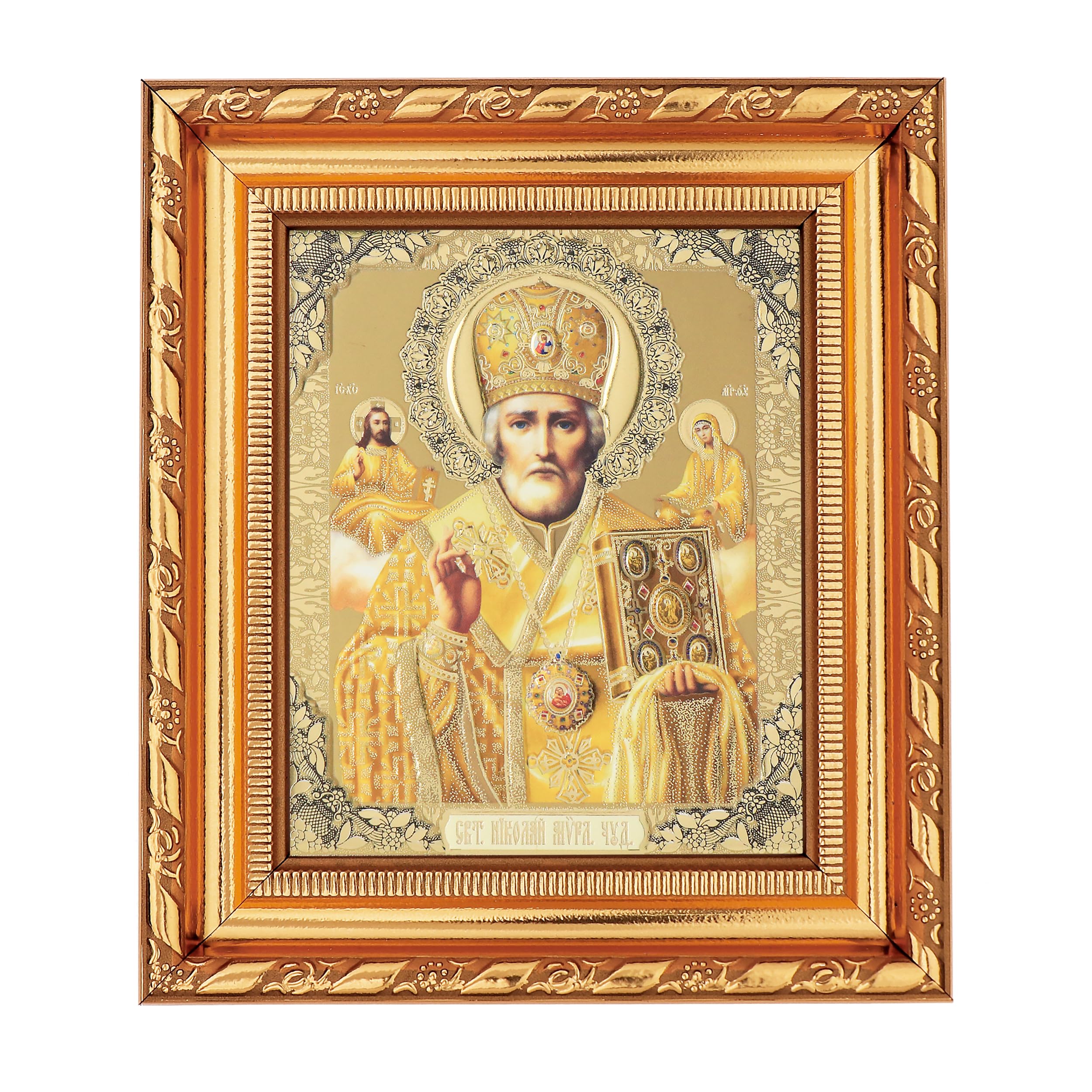 NKlaus Ikone Gottesmutter Siebenpfeilige 14x16cm Glas