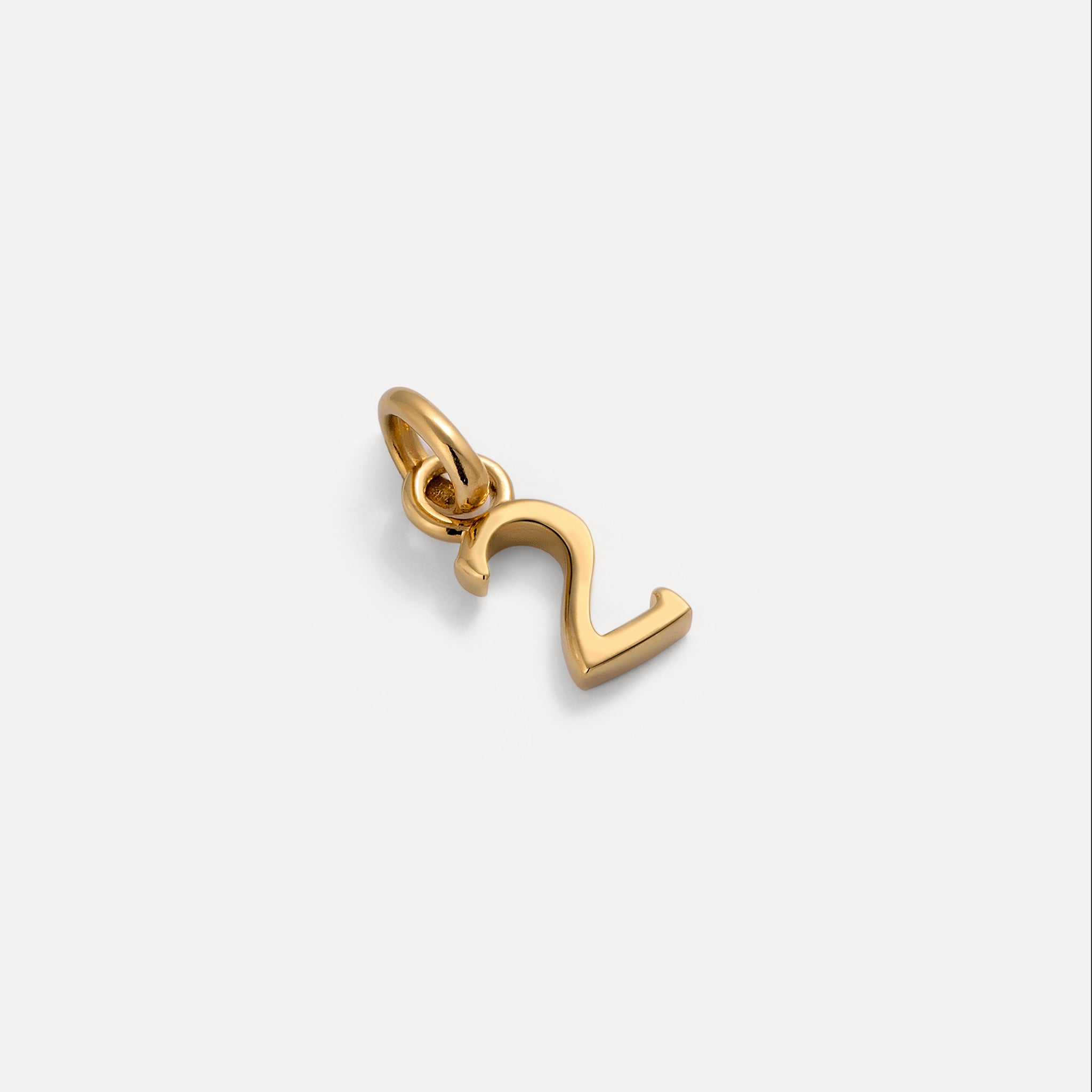 Stilnest Mini Number Anhänger Gold Vermeil Zahl 7