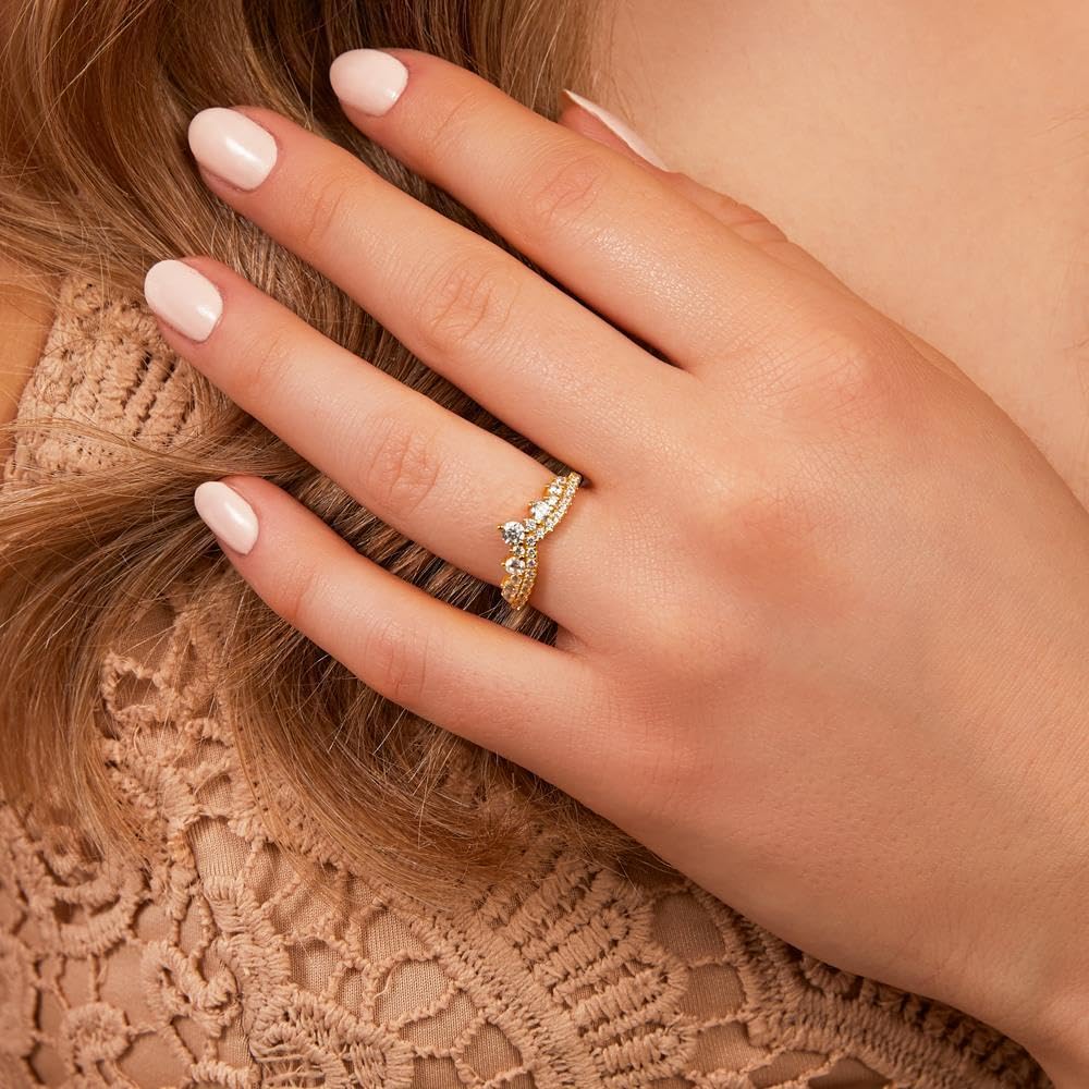 JEWLIX Damenring Sterlingsilber gold Zirkonia Gr.54