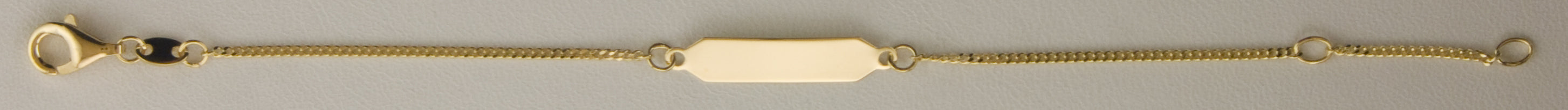 Eugen Rühle Armbänder ID-Band Panzerkette Gelbgold 14cm
