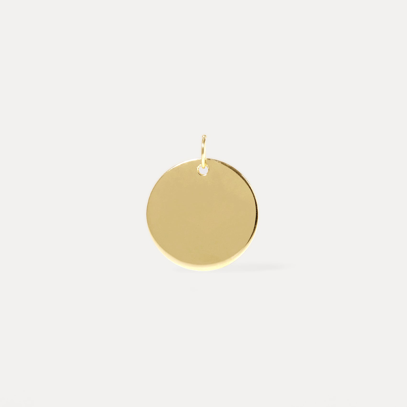 Stilnest Plate Anhänger 585 Gold 14mm gravierbar
