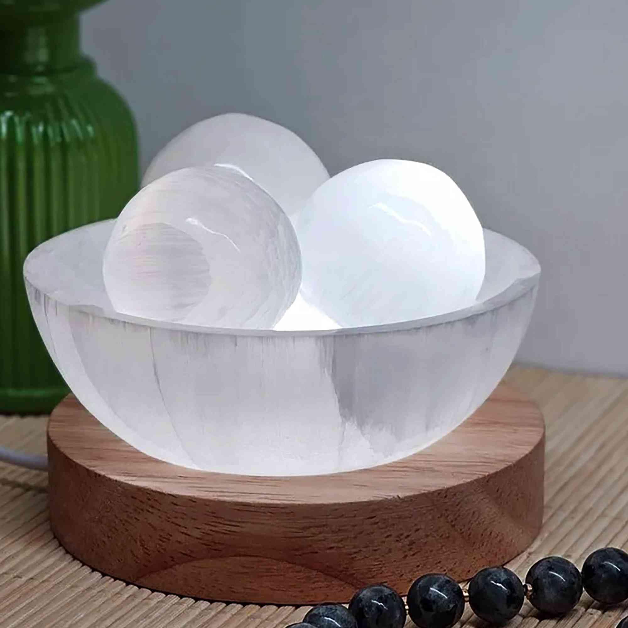 NKlaus Healing Crystals Selenit Kugel 5-6 cm Heilstein 1 Stück