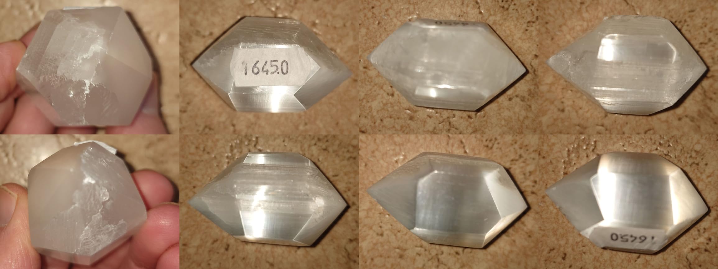 NKlaus Healing Crystals Selenit Handschmeichler Stein 6cm