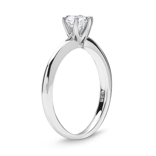 JEWLIX VR0123 Verlobungsring Silber 56mm 5mm Zirkonia