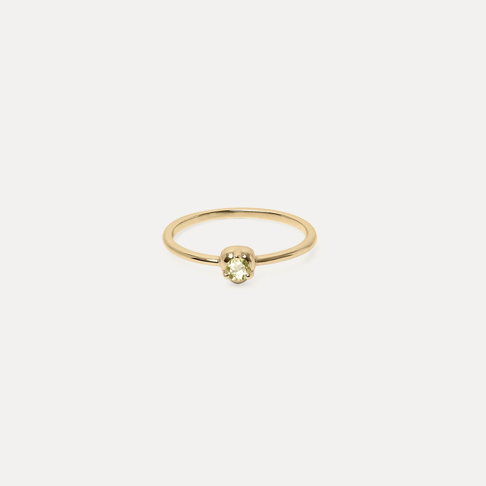 Stilnest Mini Birthstone Ring 585 Gold Granat 52