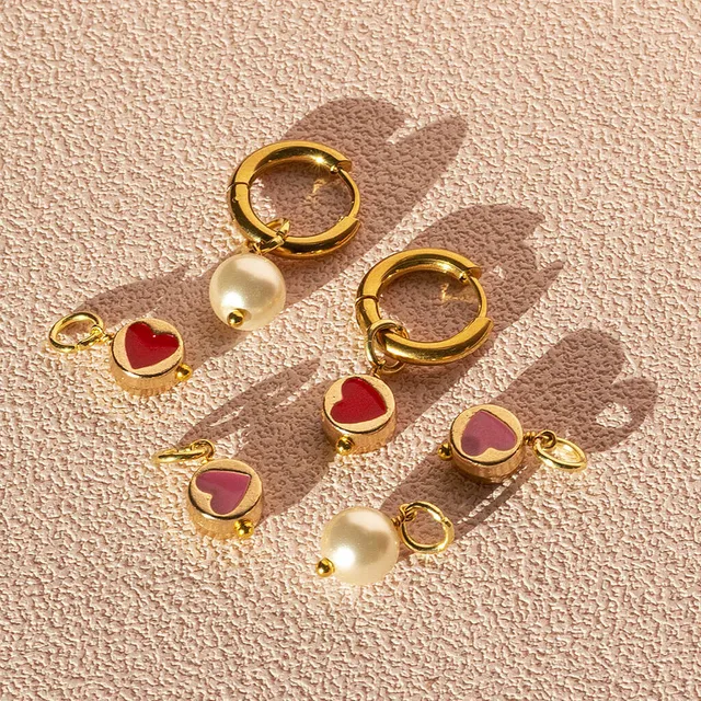Joy by Corrine Smith Multiway Herz Perle Creolen Gold