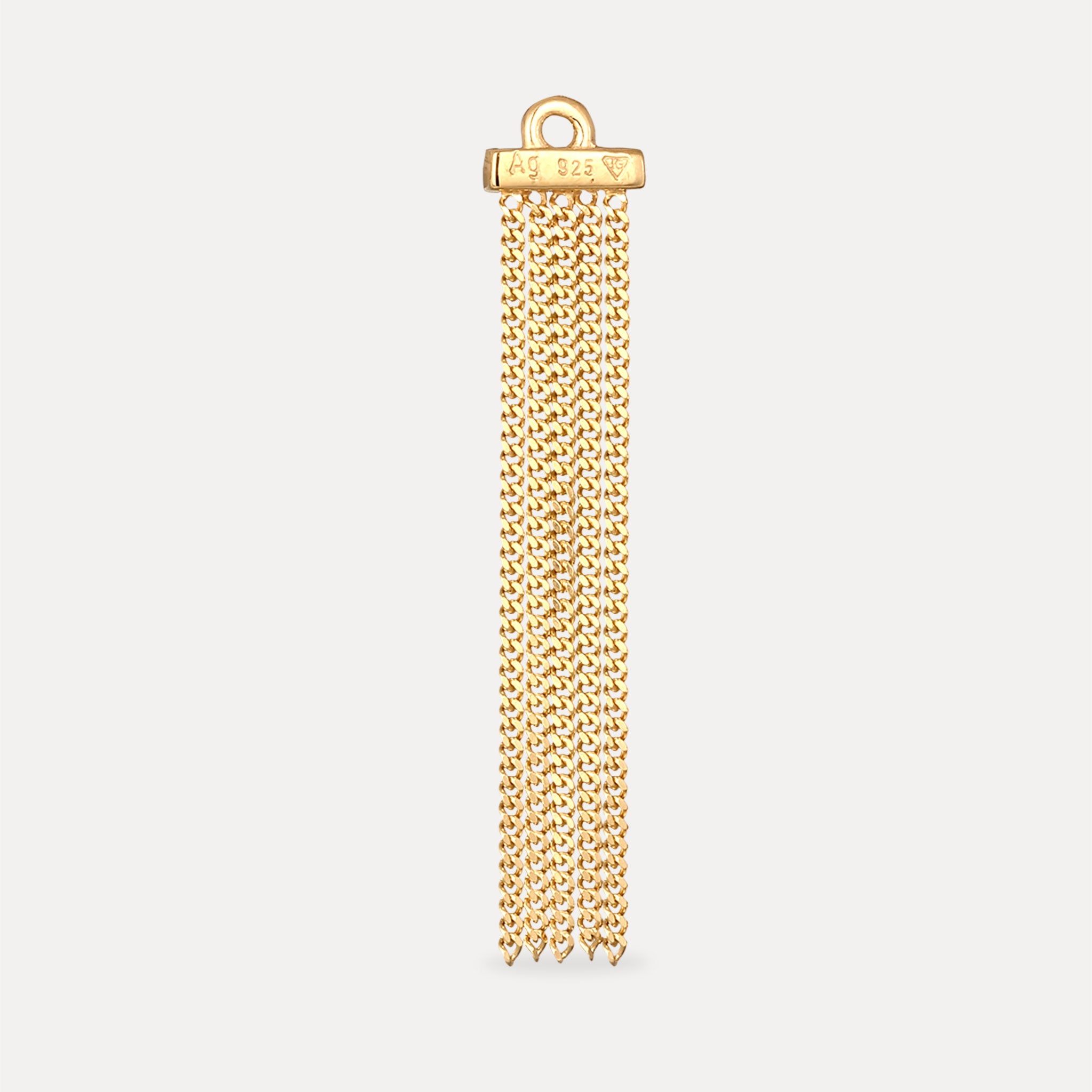 Stilnest Balance Fringe Back Add-On Ohrringe Gold