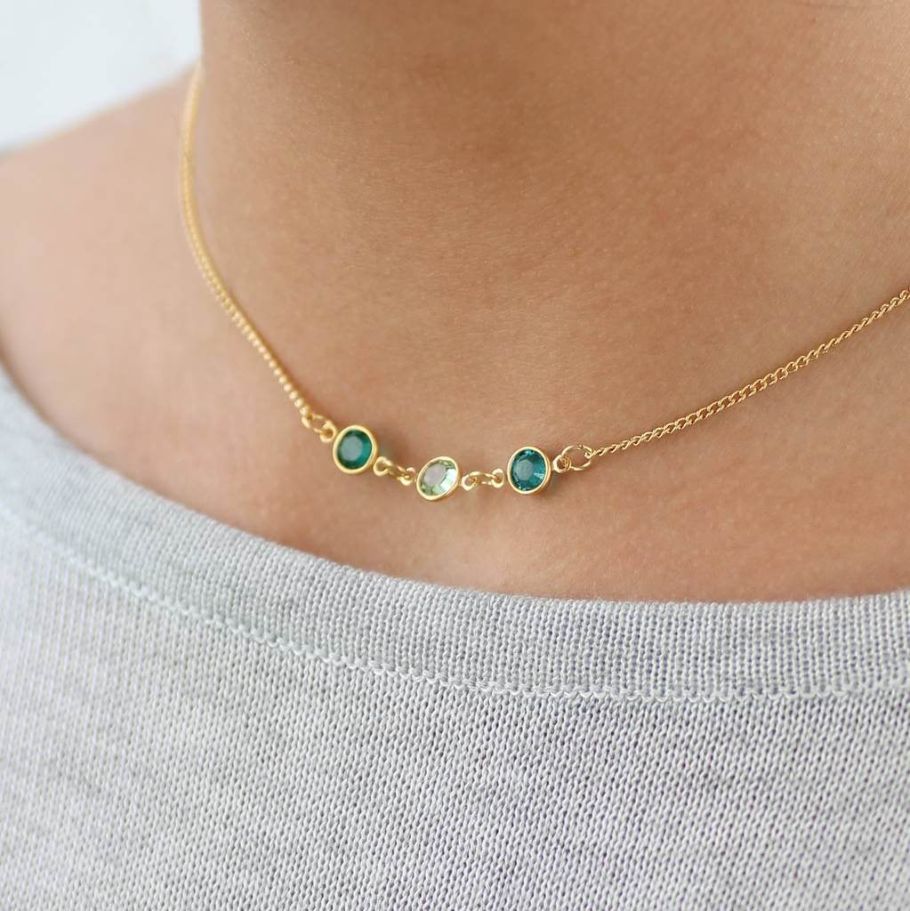 Joy by Corrine Smith Family Birthstone Halskette Gold Geburtsstein