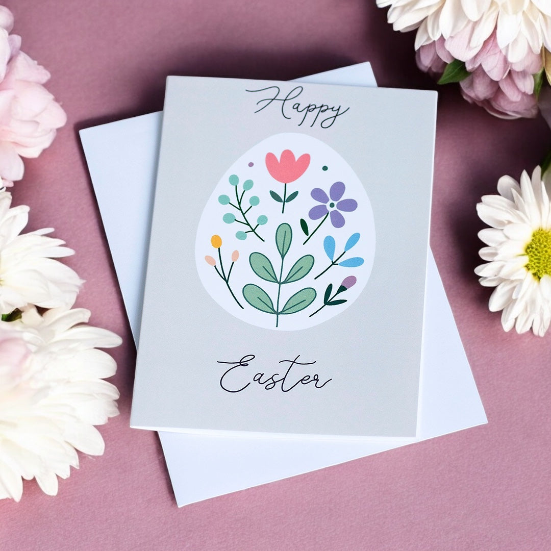 Joy by Corrine Smith Floral Egg Osterkarte A6 Blumen