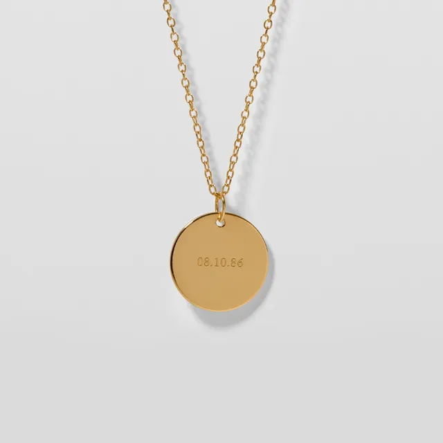 Stilnest Plate Kette 24k Gold Vermeil gravierbar 45cm